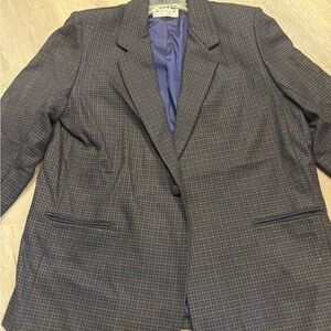 Vintage dumas plaid wool blazer